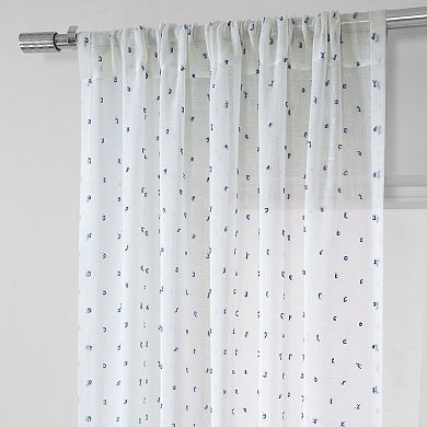 EFF Patterned Linen Sheer Window Curtain