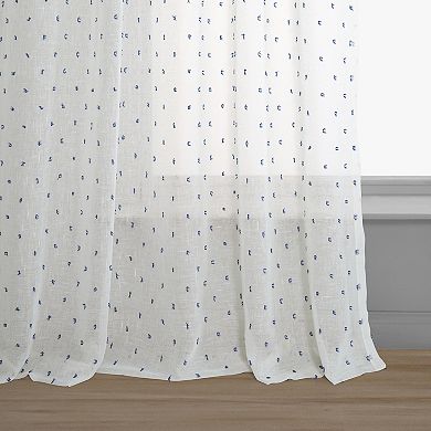 EFF Patterned Linen Sheer Window Curtain