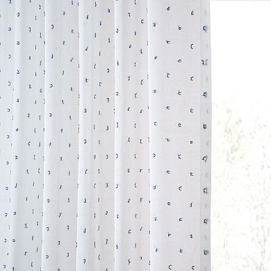 EFF Patterned Linen Sheer Window Curtain