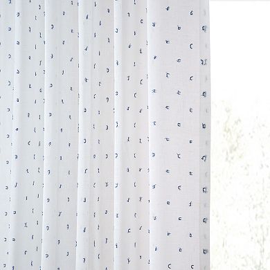 EFF Patterned Linen Sheer Window Curtain