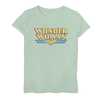 Girls DC Comics Wonder Woman Vintage Distressed Logo Tee