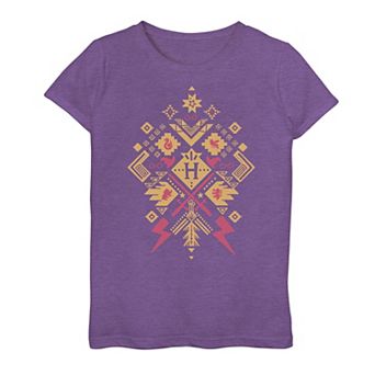 Girls Harry Potter Hogwarts House Geometric Pattern Poster Tee