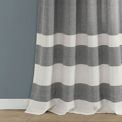 Lush Decor 2-pack Cape Cod Stripe Yarn Dyed Cotton Window Curtains
