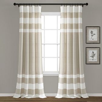 Lush Decor 2-pack Cape Cod Stripe Yarn Dyed Cotton Window Curtains