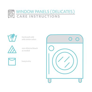 Lush Decor 2-pack Linen Lace Window Curtains