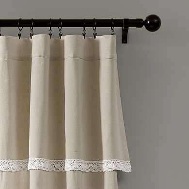 Lush Decor 2-pack Linen Lace Window Curtains