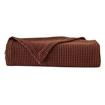 Madelinen® Waffle Weave Cotton Bed Blanket