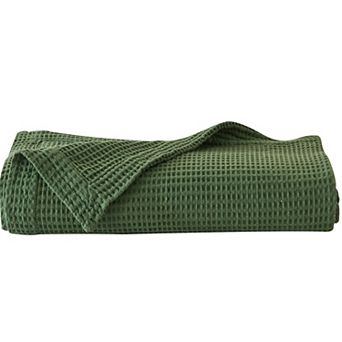 Madelinen® Waffle Weave Cotton Bed Blanket