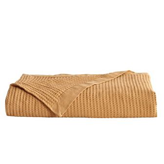 Madelinen® Mikala Waffle Weave Cotton Bed Blanket