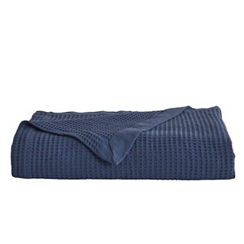 Madelinen® Waffle Weave Cotton Bed Blanket