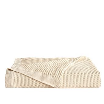 Madelinen® Waffle Weave Cotton Bed Blanket