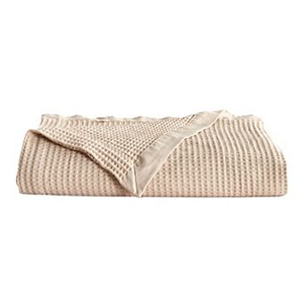 Madelinen® Mikala Waffle Weave Cotton Bed Blanket