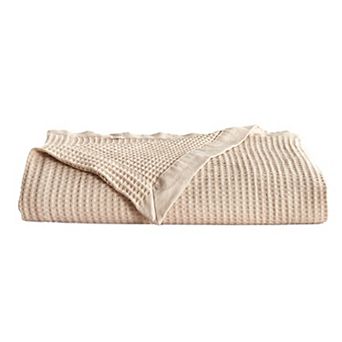 Madelinen® Waffle Weave Cotton Bed Blanket