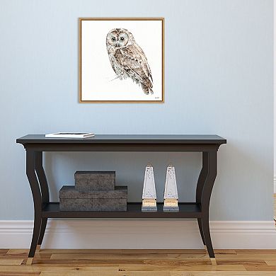 Amanti Art "Forest Friends IX (Owl)" Framed Canvas Print