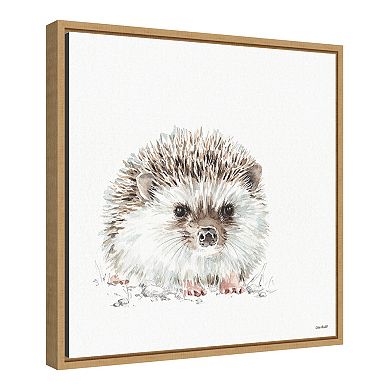 Amanti Art "Forest Friends VII (Hedgehog)" Framed Canvas Print