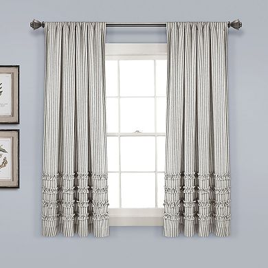 Lush Decor Vintage Stripe Yarn Dyed Cotton Window Curtains Set