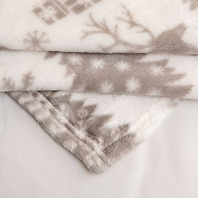 Great Bay Home Christmas Velvet Plush Bed Blanket
