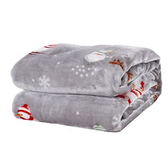 Great Bay Home Christmas Velvet Plush Bed Blanket