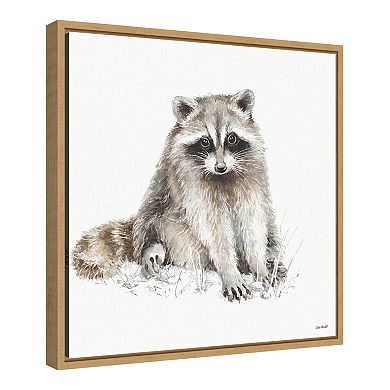 Amanti Art "Forest Friends X (Raccoon)" Framed Canvas Print