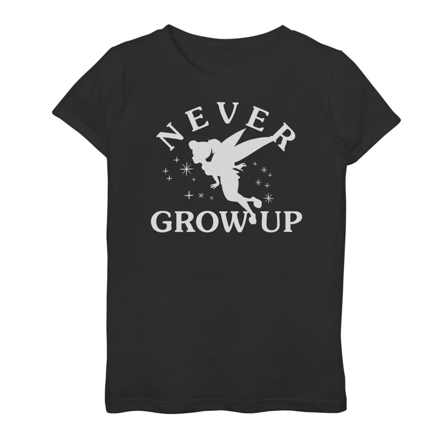 Image for Disney 's Peter Pan Girls 7-16 Tinker Bell "Never Grow Up" Silhouette Graphic Tee at Kohl's.