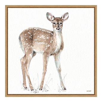 Amanti Art "Forest Friends XII (Deer)" Framed Canvas Print