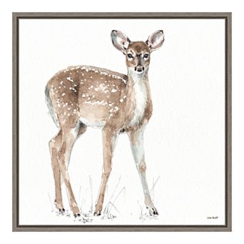 Amanti Art "Forest Friends XII (Deer)" Framed Canvas Print