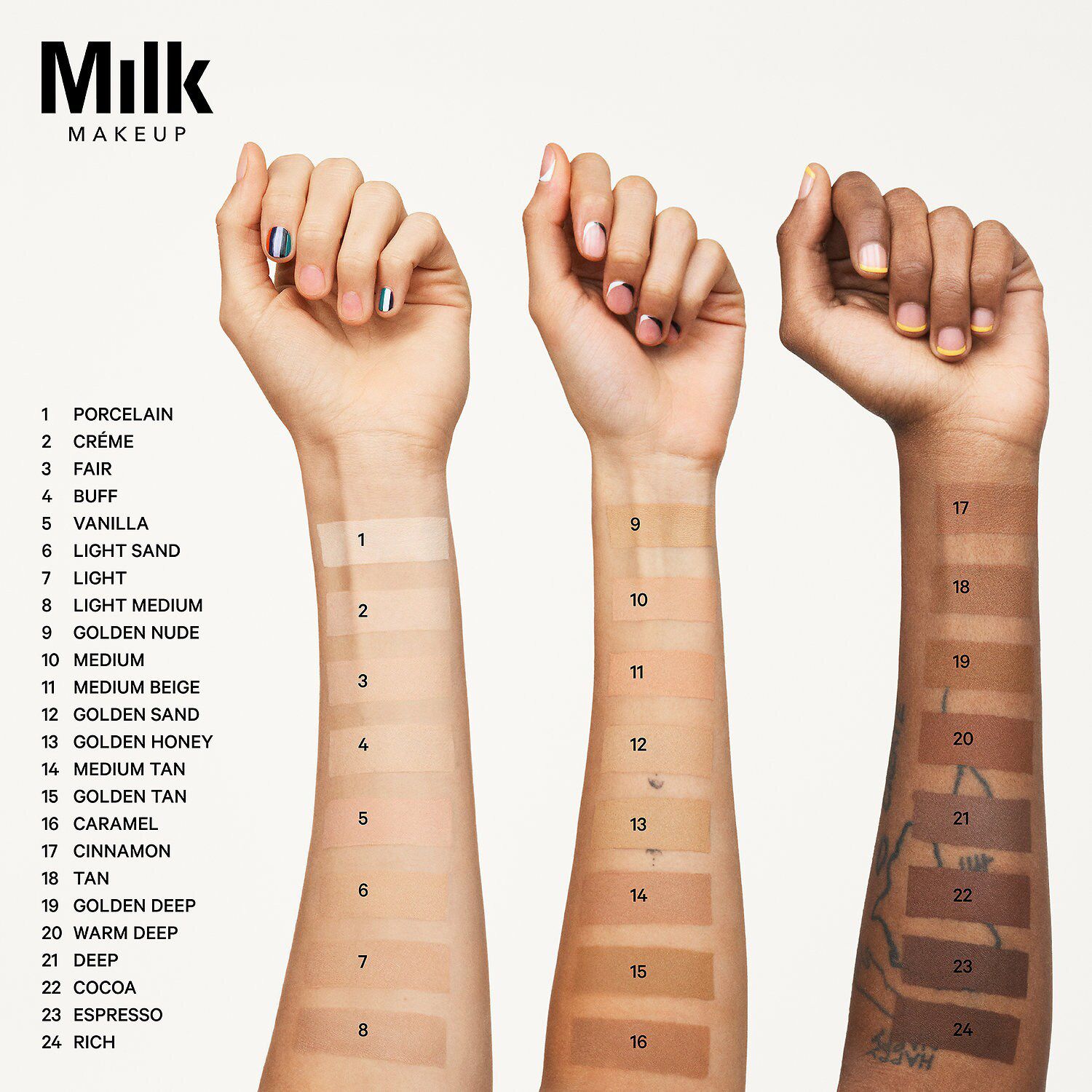 4 x milk flex shops concealer (medium tan)