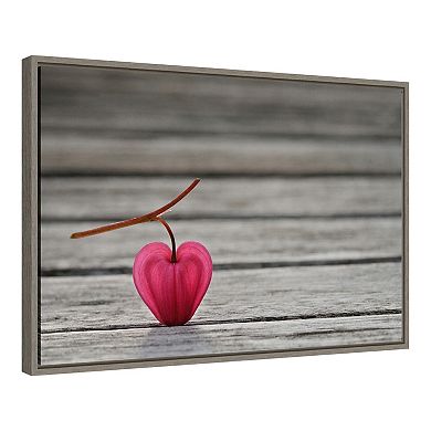 Amanti Art Natural Heart Framed Canvas Print