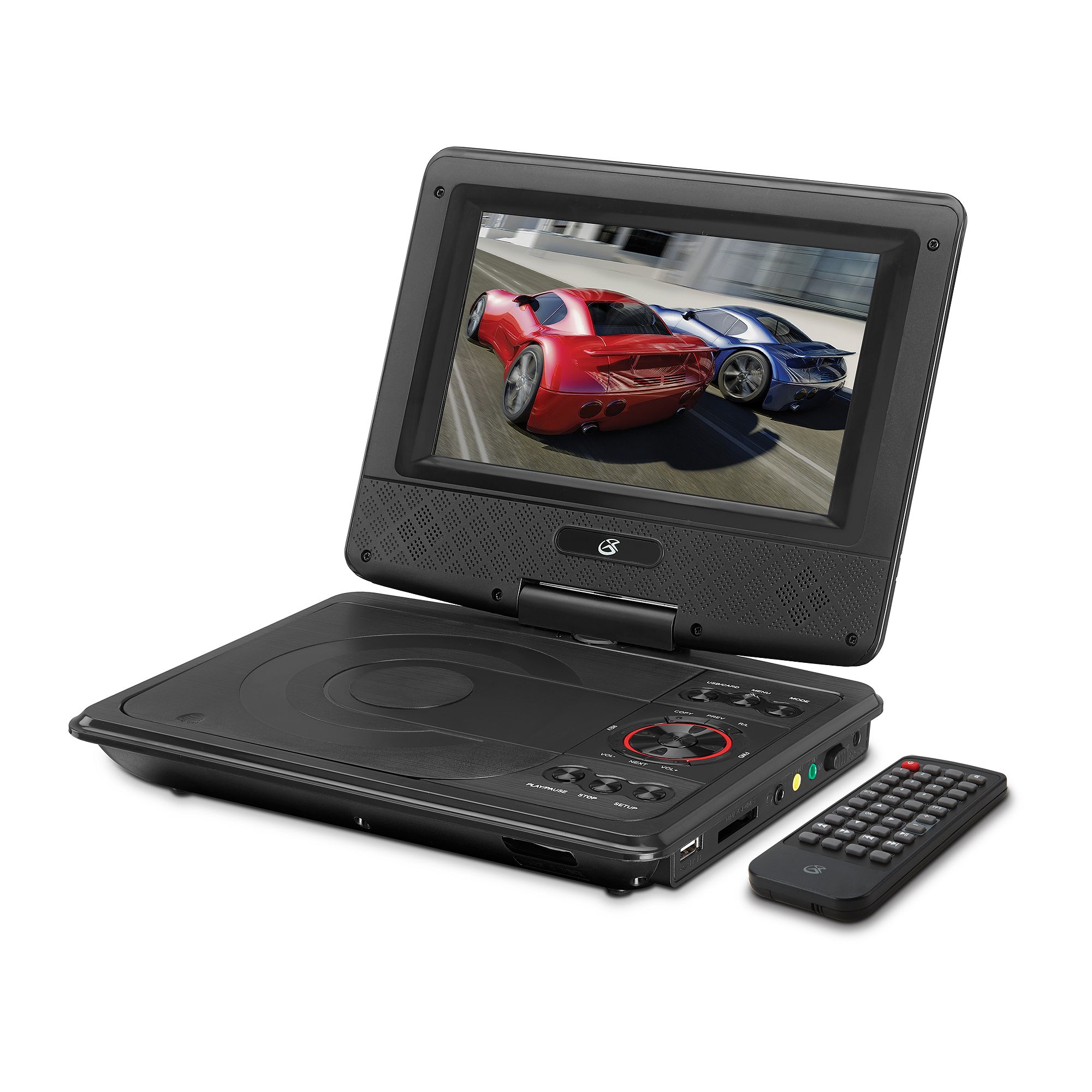 GPX 7-in. Portable DVD Player with Swivel Screen, Black