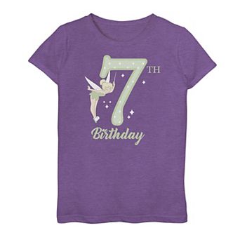 Disney's Peter Pan Girls 7-16 Tinker Bell 7th Birthday Graphic Tee