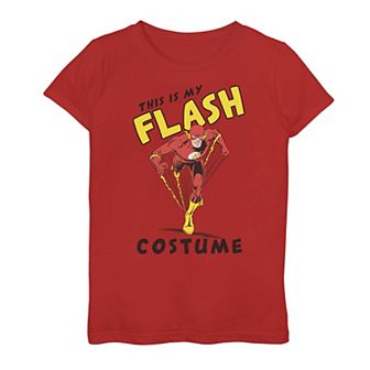 Girls 7-16 DC Comics This Is My Flash Costume Text Poster Tee