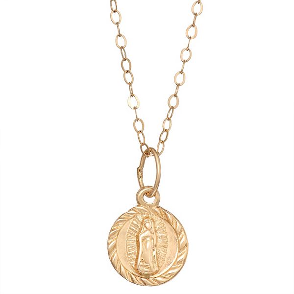 gold guadalupe pendant