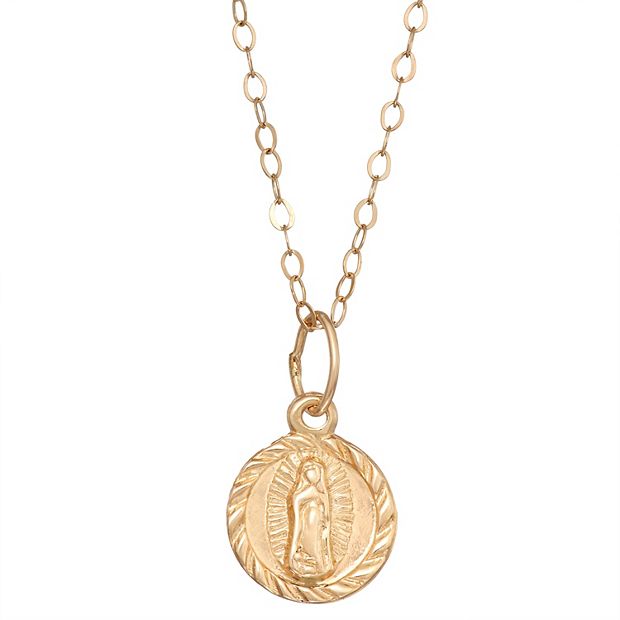 Virgin of guadalupe sale gold pendant