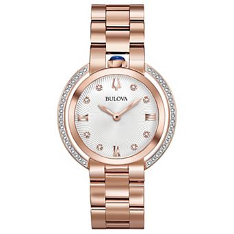 Bulova Women's Rubaiyat Diamond Accent Rose Gold Watch - 98R248