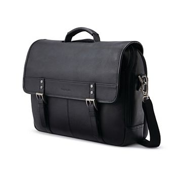 Samsonite Flapover Leather Messenger Bag