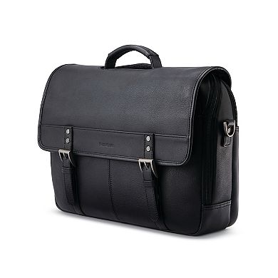 Samsonite Flapover Leather Messenger Bag
