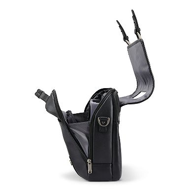 Samsonite Flapover Leather Messenger Bag