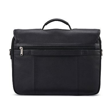 Samsonite Flapover Leather Messenger Bag