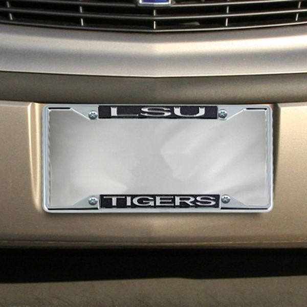 Lsu Tigers Glitter License Plate Frame Black