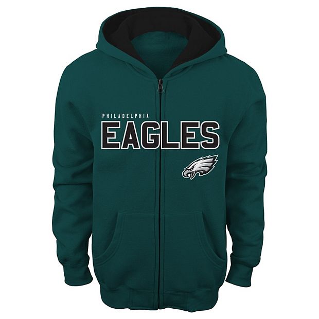 Philadelphia Eagles Youth Fan Gear Stated Full Zip Team Color