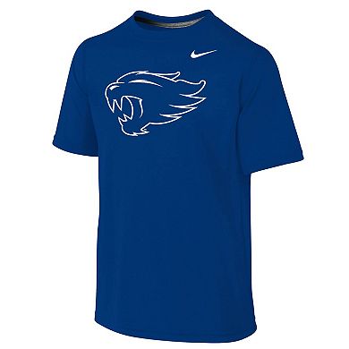 Youth Nike Royal Kentucky Wildcats Legend Mascot Logo Performance T-Shirt