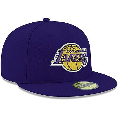 Men's New Era Purple Los Angeles Lakers Official Team Color 59FIFTY Fitted Hat
