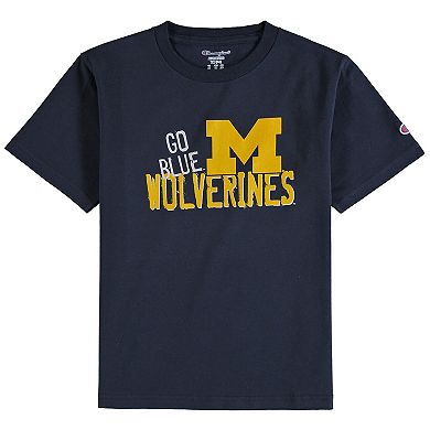 Youth Champion Navy Michigan Wolverines Team Chant T-Shirt