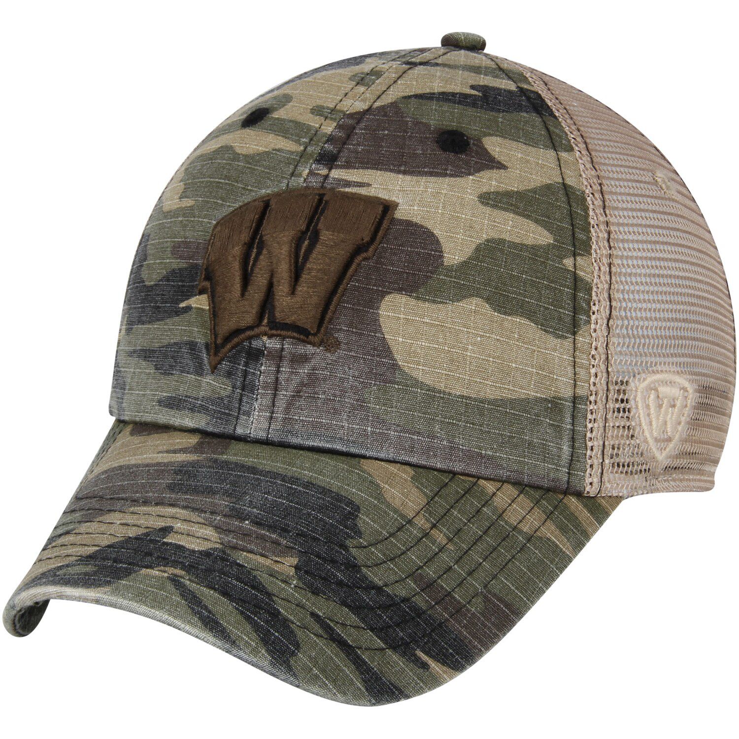 camo wisconsin badgers hat