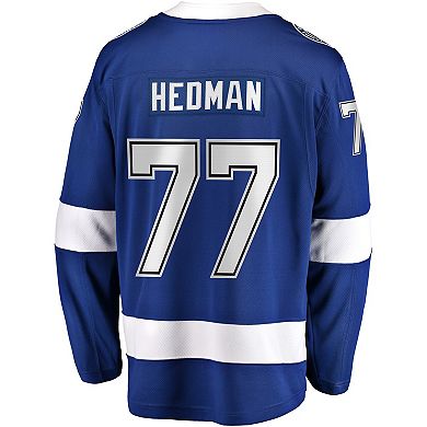 Men's Fanatics Branded Victor Hedman Blue Tampa Bay Lightning Home Premier Breakaway Player Jersey