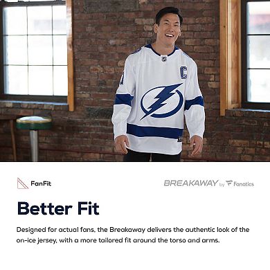 Men's Fanatics Branded Victor Hedman Blue Tampa Bay Lightning Home Premier Breakaway Player Jersey