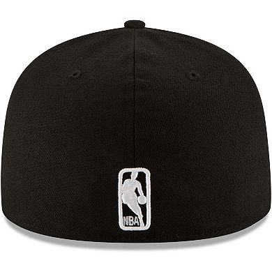 Men's New Era Black Miami Heat Black & White Logo 59FIFTY Fitted Hat