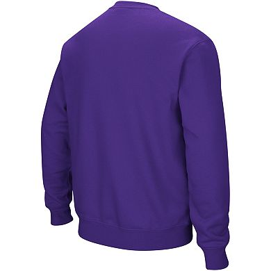 Men's Colosseum Purple TCU Horned Frogs Arch & Logo Crew Neck Sweatshirt