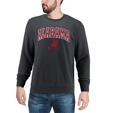 Men's Colosseum Charcoal Alabama Crimson Tide Arch & Logo Crew Neck Sweatshirt