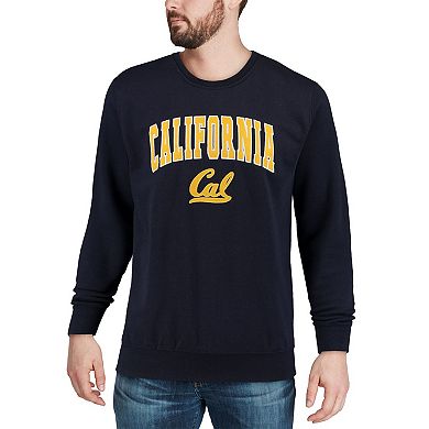 Men's Colosseum Navy Cal Bears Arch & Logo Crew Neck Sweatshirt